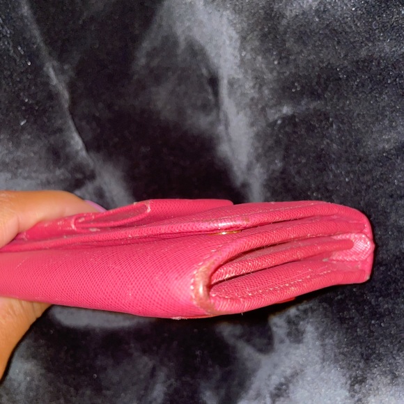 🌺Auth PRADA Fiocco Saffiano Wallet Peonia🌺 - Picture 14 of 16